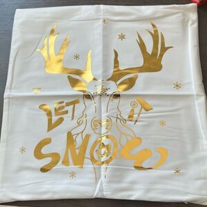 Set of 4 Gold Hot Stamped Christmas pillow covers by Cipon